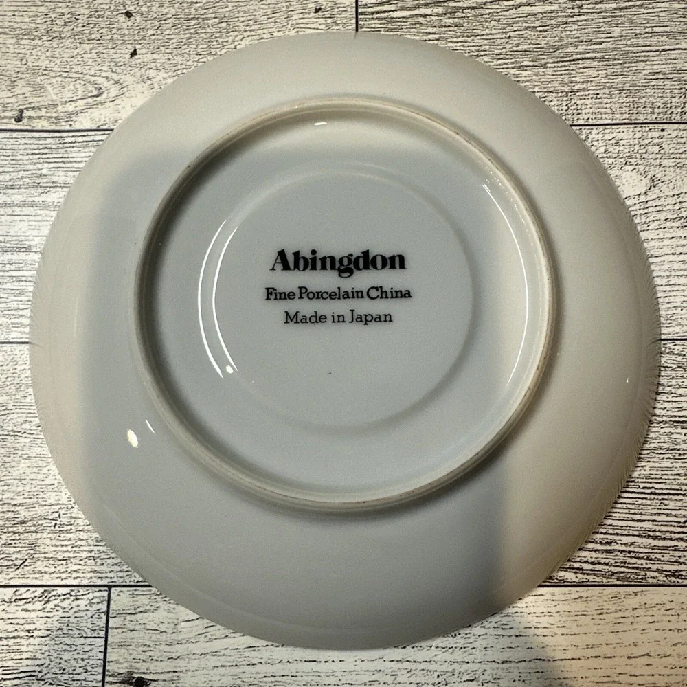 ABINGDON Fine Porcelain Floral Tea Cup 3.25